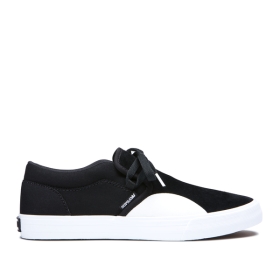 Supra CUBA Lave Sneakers Dame Svart/Hvite | NO-87204